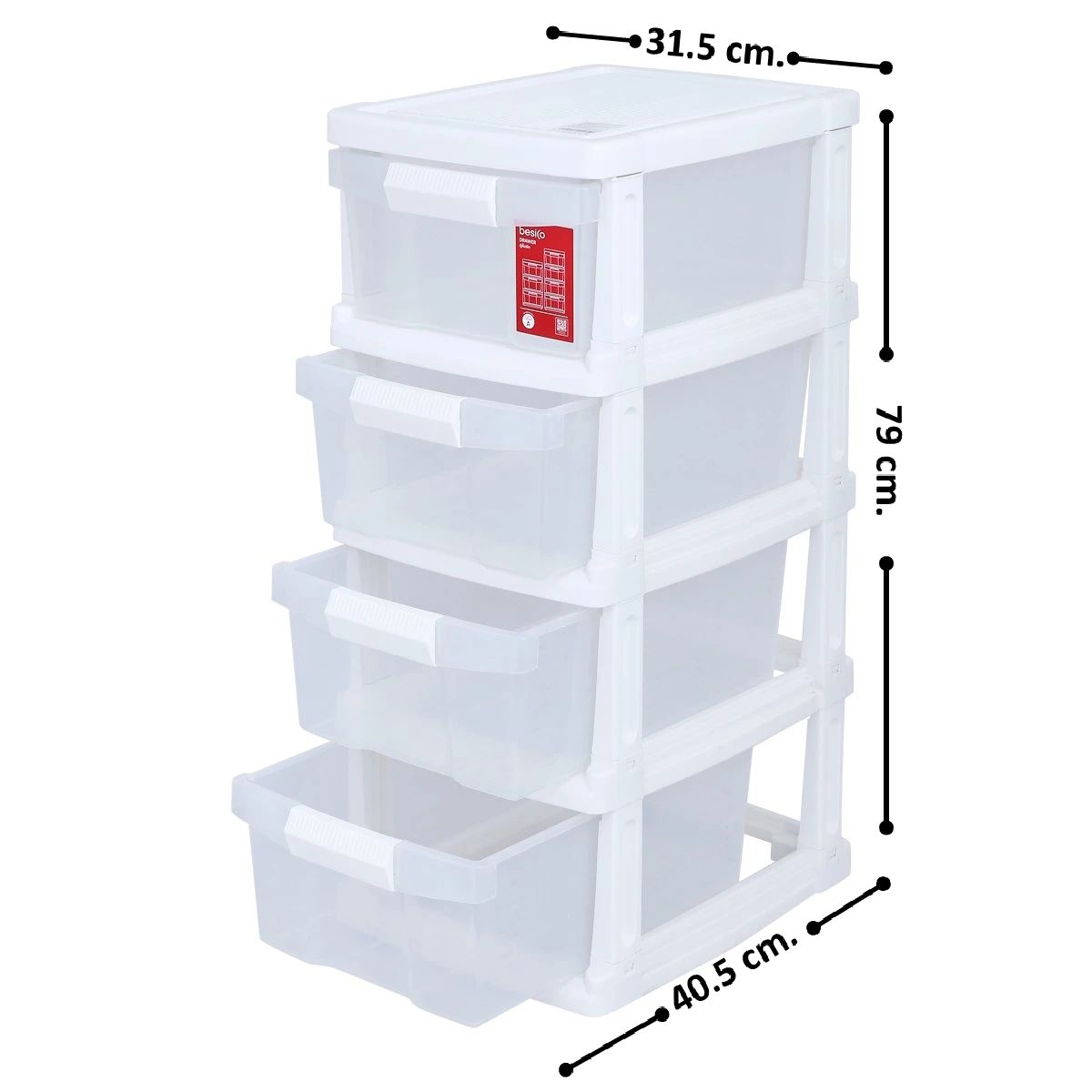 เบสิโค ตู้ 4 ชั้น รุ่น 2534 สีขาว_3